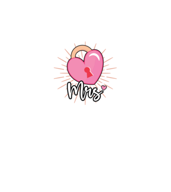 Mrs key to the heart model negru pe tricou