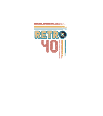 Retro 40 Birthday model alb pe tricou