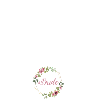 BRIDE pink floral model negru pe tricou