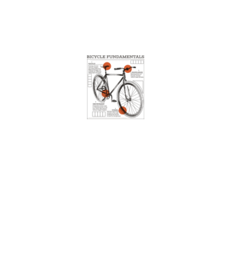 Bicycle fundamentals model alb pe tricou