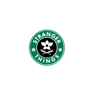 stranger things starbucks model gri pe tricou