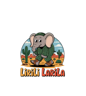 Lirili Larila model negru pe tricou