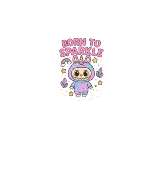 Born to sparkle model negru pe tricou