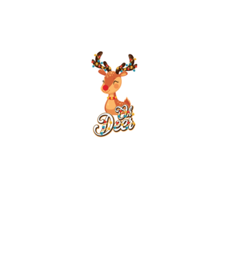 Oh deer model negru pe tricou