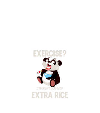 Exercise panda light model negru pe tricou
