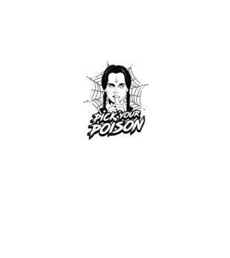WEDNESDAY Pick your poison model negru pe tricou