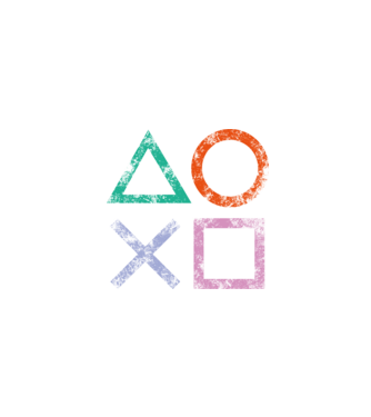 PlayStation icon model negru pe tricou