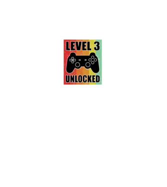 level 3 unlocked retro gamer model negru pe tricou