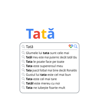 căutare Google Tată model alb pe tricou