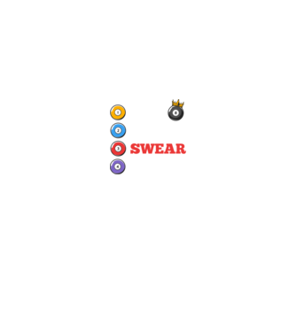 Aim swear shoot repeat - biliard v2 model negru pe tricou