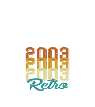 Retro 2003 model negru pe tricou
