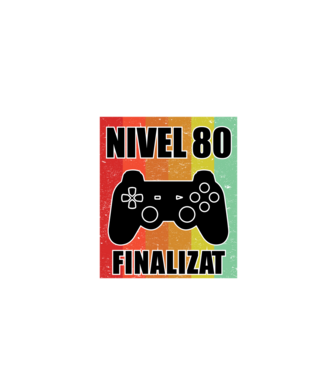 Nivel 80 finalizat model negru pe tricou