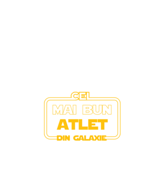Cel mai bun atlet din galaxie model negru pe tricou