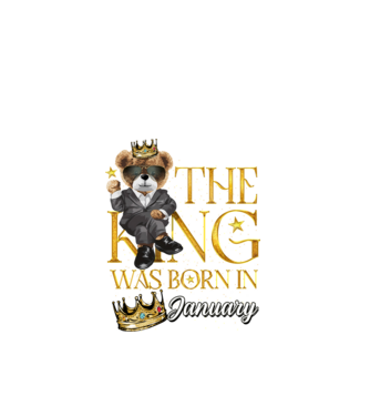 The king was born int JANUARY model negru pe tricou