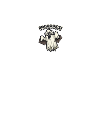 Spooky booookworm model negru pe tricou