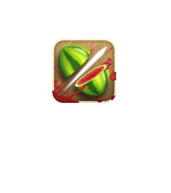 Fruit Ninja Icon model alb pe tricou