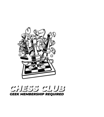 chess club model alb pe tricou
