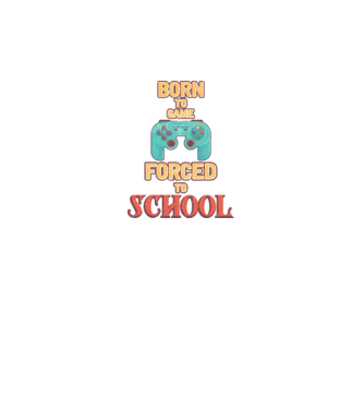 Born to game model alb pe tricou