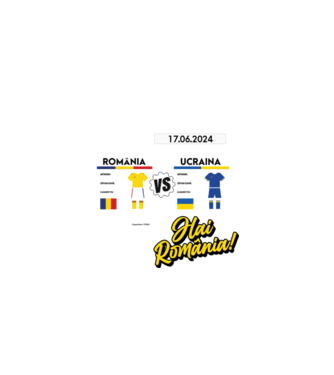 ROU-UKR euro 2024 calendar model negru pe tricou