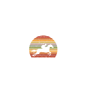 horse race model negru pe tricou
