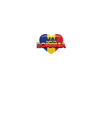 Romania heart model negru pe tricou