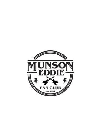 eddie munson fan club est 1983 model alb pe tricou