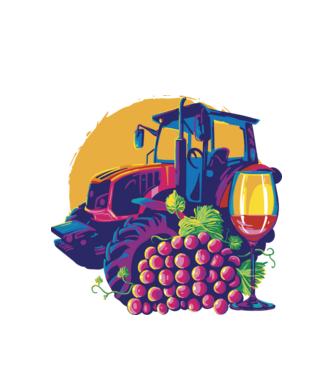 TRACTOR model alb pe tricou