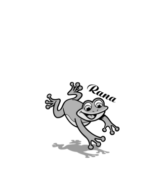 Frog model alb pe tricou