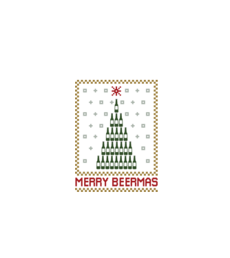 Merry Beermas model negru pe tricou