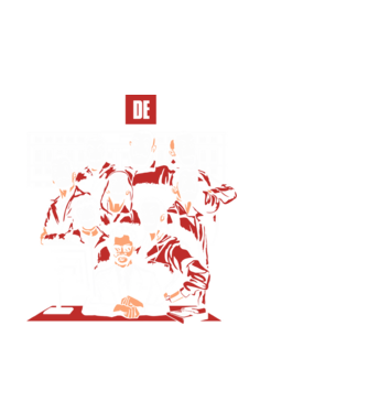 La casa de papel grupo model negru pe tricou