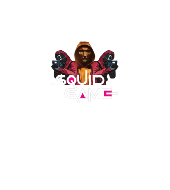 squid game poster model negru pe tricou