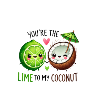 Lime to my Coconut model alb pe tricou