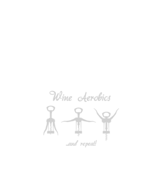 Wine Aerobics model negru pe tricou