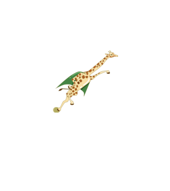 Girafă Super model gri pe tricou