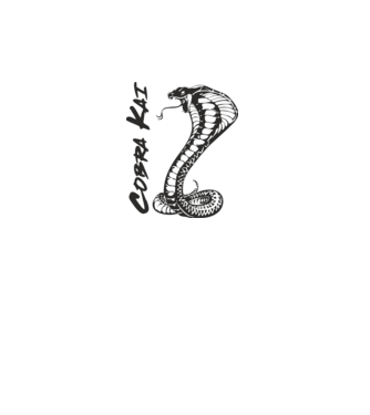 cobra kai black model alb pe tricou