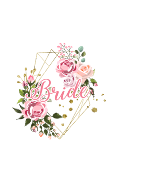 BRIDE roses floral model alb pe tricou