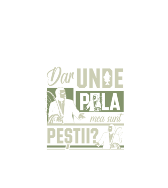 Dar unde p la mea sunt peștii model negru pe tricou