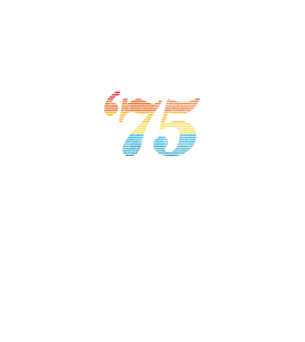 Retro Birthday 1975 model negru pe tricou