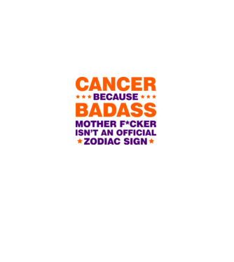 Badass zodiac CANCER model alb pe tricou