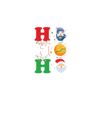 Ho-ho-ho christmas model negru pe tricou
