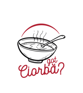 România Got ciorbă model alb pe tricou