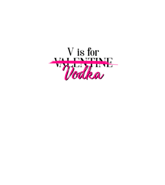V for Vodka model alb pe tricou