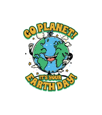 Go planet model alb pe tricou