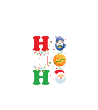 Ho-ho-ho christmas model negru pe tricou