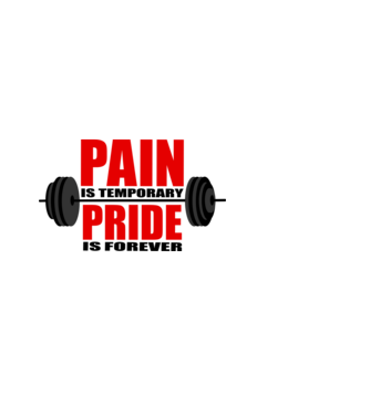 Pain is temporary model negru pe tricou