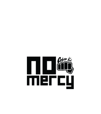 No mercy cobra kai model alb pe tricou