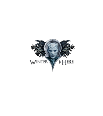 Winter is Here model negru pe tricou