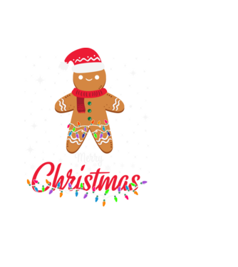 Merry christmas cookie model negru pe tricou