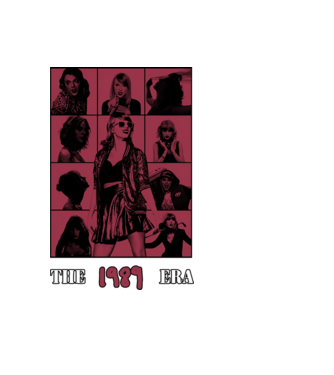 Taylor Swift ERAS red model negru pe tricou