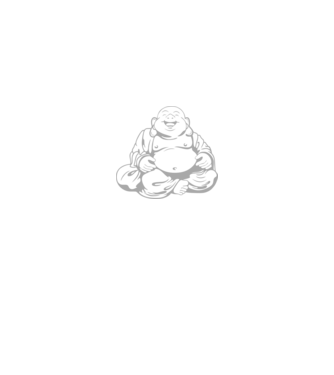 fat buddha model negru pe tricou